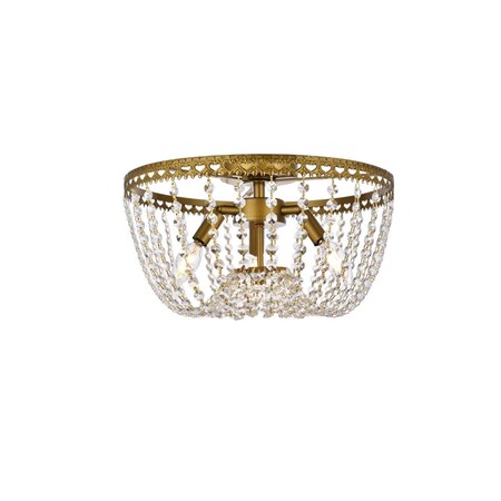 Lighting Business 16 in. Kylie Flush Mount in Brass LI2222529
